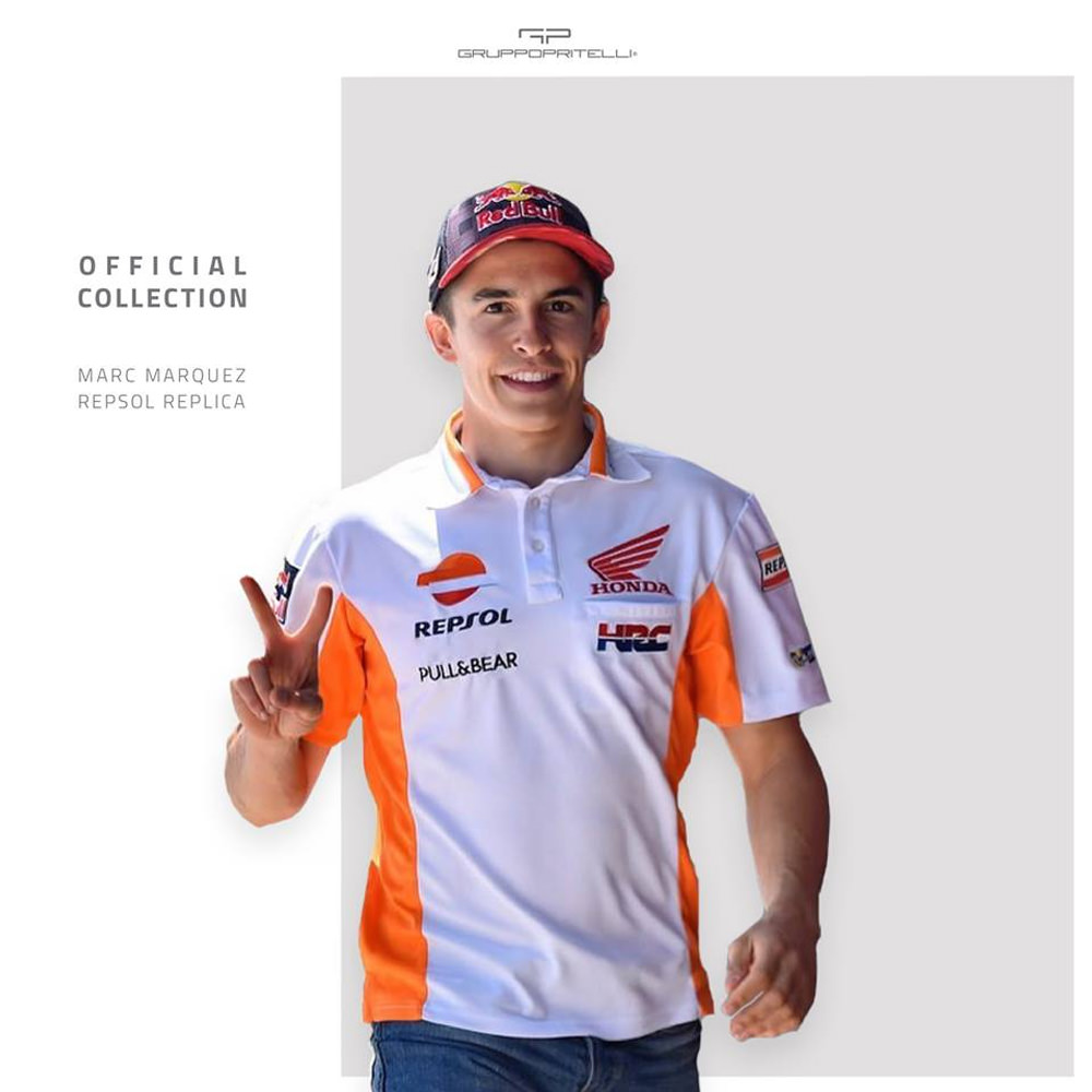 Marc Marquez wearing t-shirt from the official collection